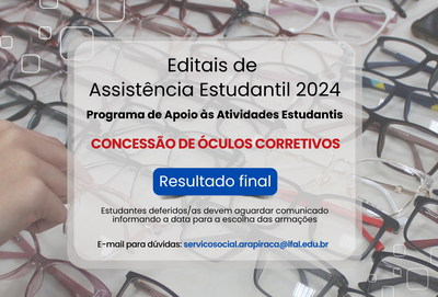 Edital 10/2024 - Concessão de óculos corretivos