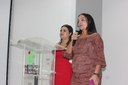 Docente de Atendimento Educacional Especializado do campus, Gilvaneide Santos, em seu pronunciamento no evento