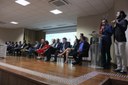 Reitor Carlos Guedes discursa após pronunciamentos de diretores/as-gerais empossados/as