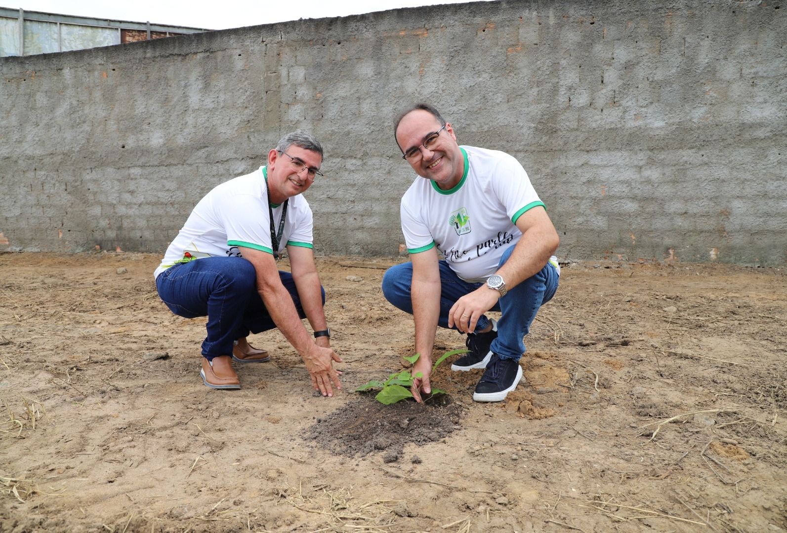 Plantio de mudas no Bosque dos 15 Anos