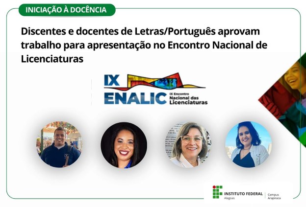 Discentes e docentes de Letras/Português aprovam trabalho para apresentação no Encontro Nacional de Licenciaturas