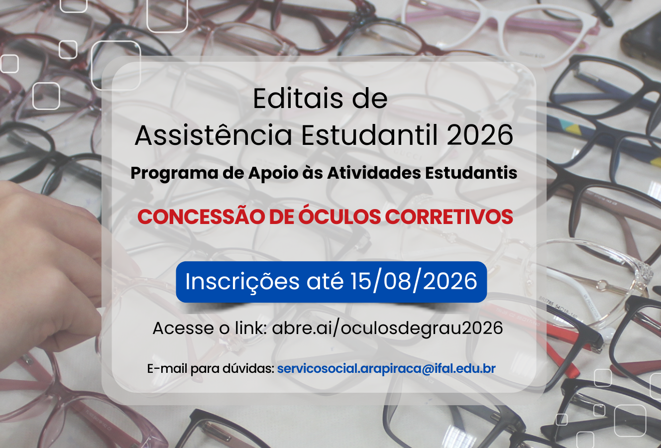 Concessão de óculos de grau