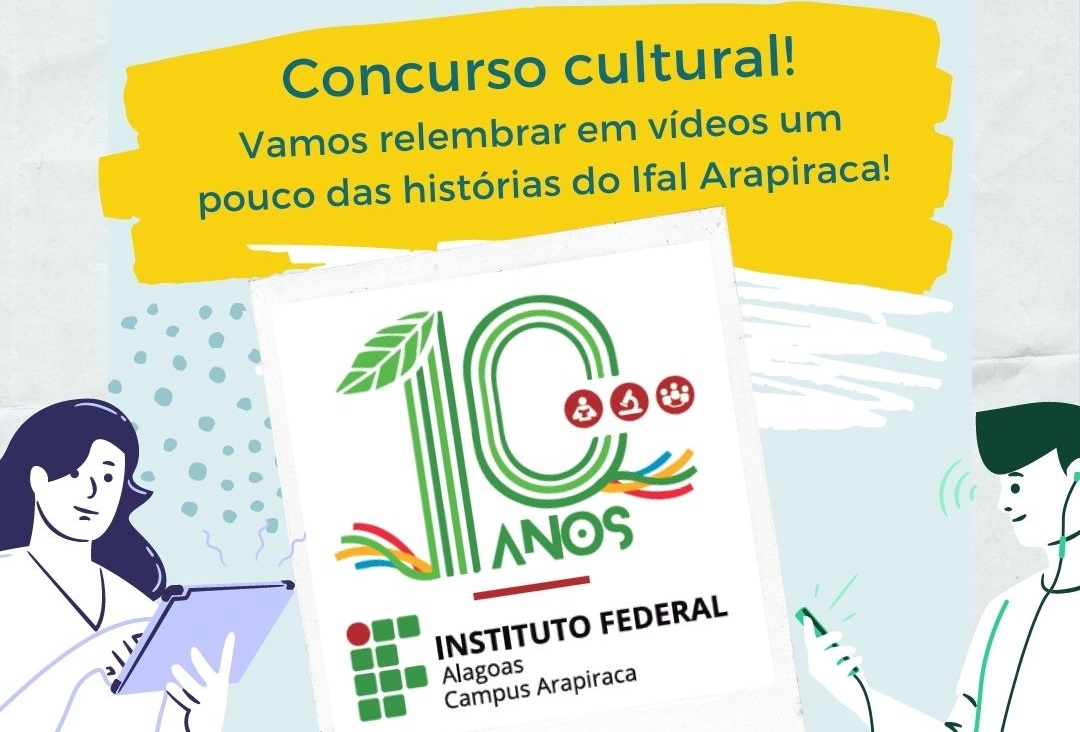 Concurso cultural vai contar histórias do Ifal Arapiraca por vídeos