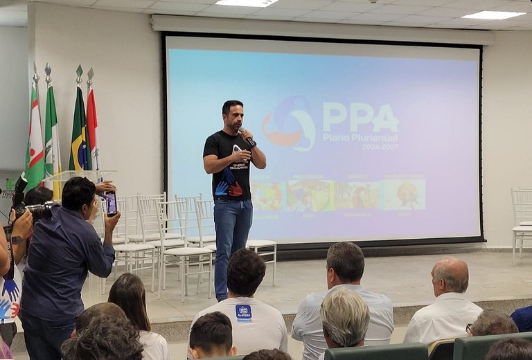 Governador Paulo Dantas na abertura do Fórum Participativo do PPA