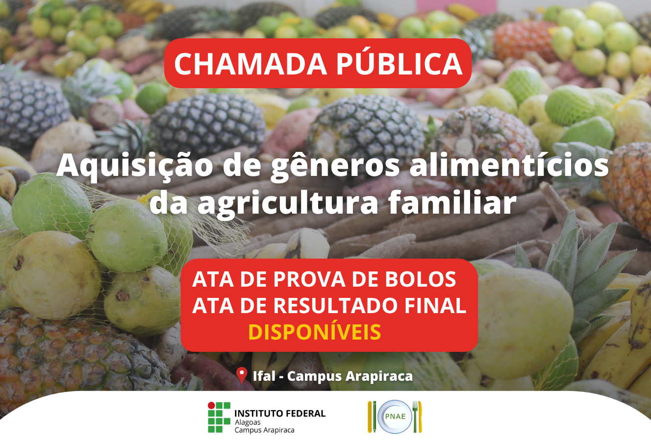 Chamada Pública para aquisição de alimentos