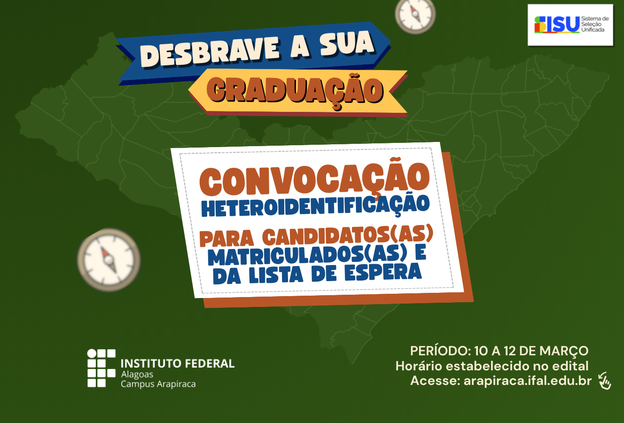 Sisu 2026.1: mais de 300 candidatos/as às vagas do Ifal Arapiraca são convocados/as para heteroidentificação