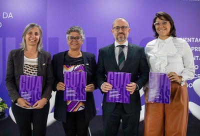 O ministro da CGU, Vinícius de Carvalho, a secretária-executiva, Eveline Martins Brito, a Ouvidora-Geral da União, Ariana Frances, e a diretora da Corregedoria-Geral da União, Carla Rodrigues Cotta, participaram do evento