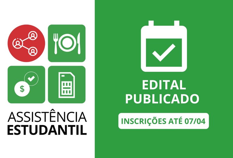 Inscrições abertas para programas de Assistência Estudantil