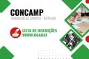 Lista de inscrições homologadas - Concamp de Batalha