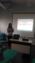 Vitória Muniz faz sua apresentação de projeto de ensino