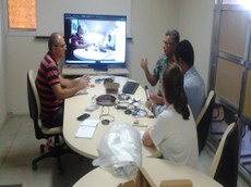 Apresentação do sistema de videoconferência pela DTI no campus Benedito Bentes