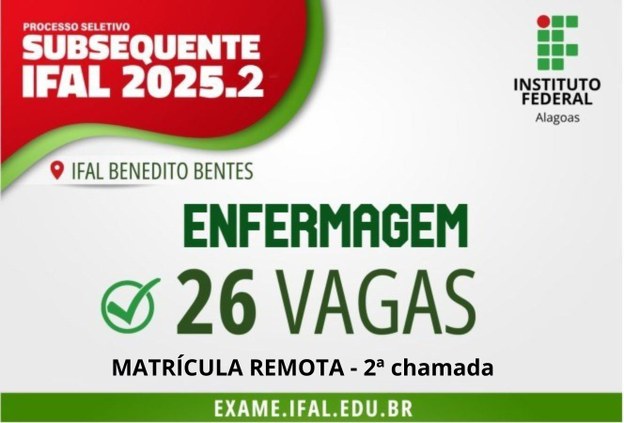 Classificados para o curso técnico em Enfermagem são convocados para realizarem matrícula remota