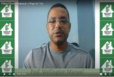 Professor Wellington Manoel em aula online para alunos do curso técnico de Logística