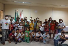Crianças do Cras visitam o Campus Benedito Bentes