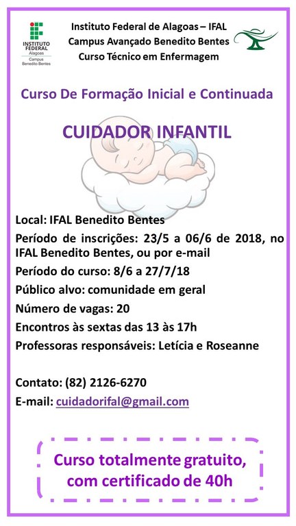 Curso de Cuidador Infantil