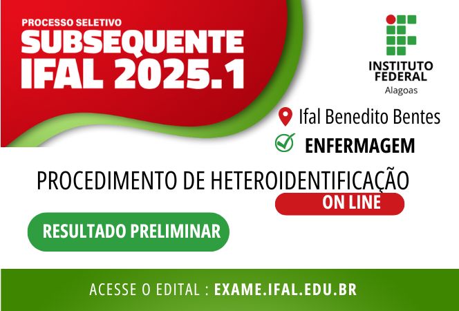 Curso técnico subsequente em Enfermagem