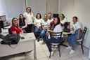 Estudantes do curso técnico em Enfermagem na Coordenação de Saúde do Servidor do Ifal