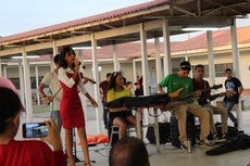 Banda musical  na culminância do projeto