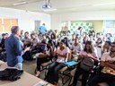Estudantes e professores participaram da palestra sobre leucemia (foto: Gerônimo Vicente(