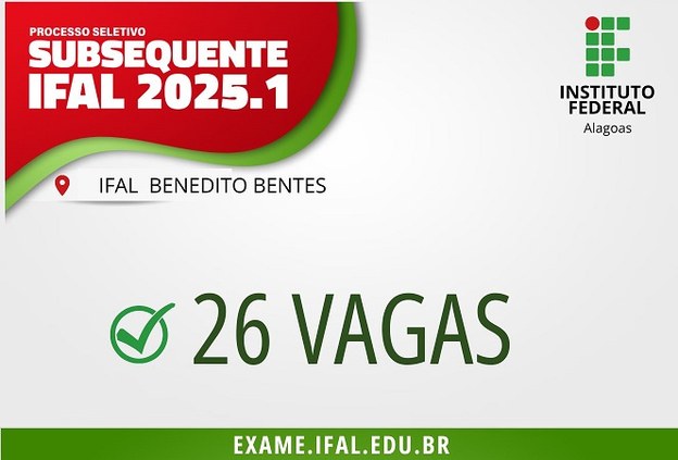 Ifal abre inscrições para o curso técnico em Enfermagem no Campus  Benedito Bentes