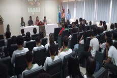 Cerimônia de abertura ocorrida no auditório do Campus  Benedito Bentes
