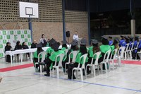 Pró-reitora de Ensino, Cledilma Costa representou o reitor na solenidade
