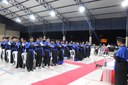 Momento do juramento dos concluintes de Logística