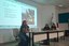 Professora e liderança indígena Jaracinã Selestino durante o diálogo com a comunidade acadêmica