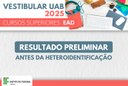 Resultado preliminar da 2ª fase