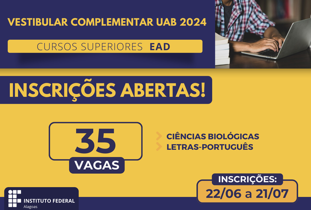 Ifal realiza vestibulares complementares para licenciaturas de Biologia e Letras em quatro polos