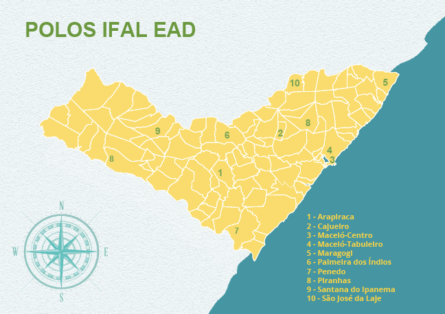 Mapa de Polos Ifal Ead 2023