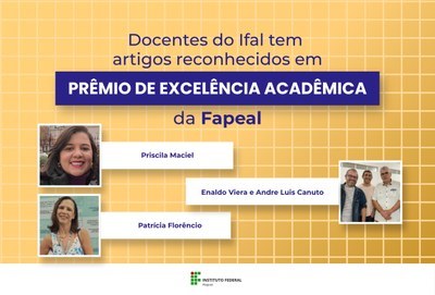 Professores premiados estão em doutoramento em diferentes programas de pós-graduação da Ufal.jpeg