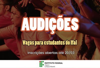 Para se inscrever é preciso ser estudante do Ifal e preencher o formulário até o dia 20 de março