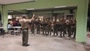 Banda da Polícia Militar coroou as comemorações da noite