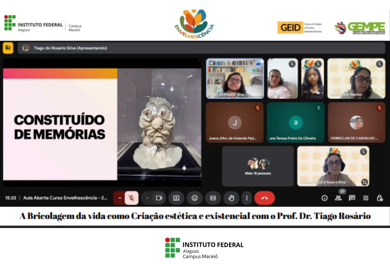 Aula aberta foi on-line e abordou o envelhecimento sob a ótica da arte e da filosofia