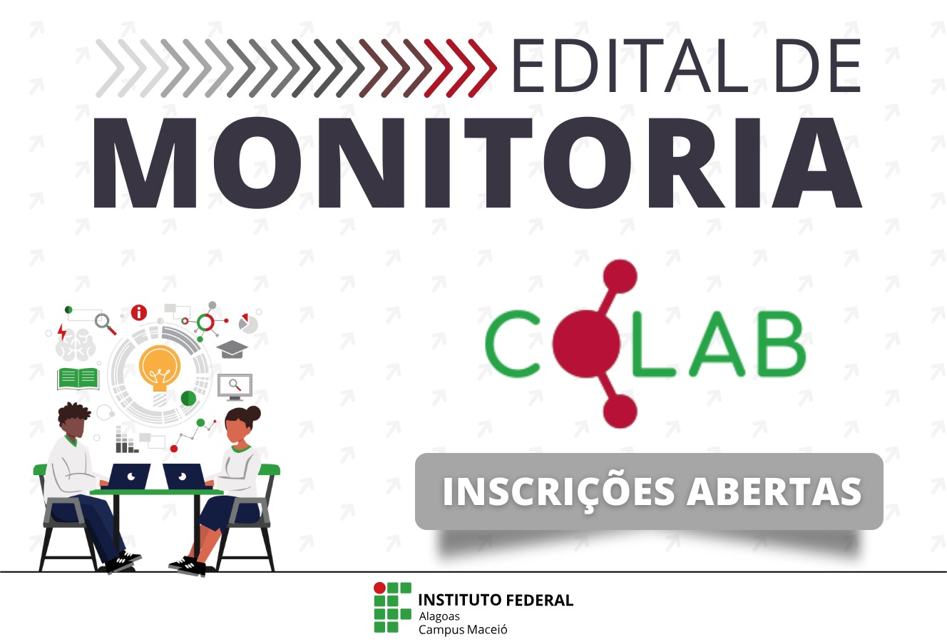 Monitoria do colab inscreve até o próximo domingo (30)