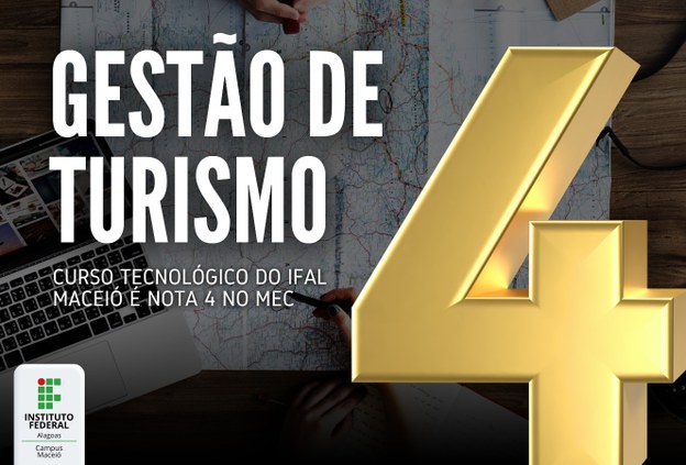 Curso superior de Gestão de Turismo obtém conceito 4 em avaliação do Inep