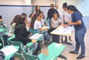 Stheffanie Louise deu aulas como regente em uma turma do primeiro ano do ensino médio do Ifal durante o  Programa Residência Pedagógica (PRP)