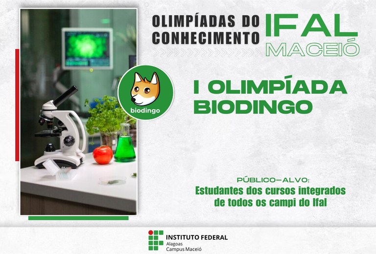 A olimpíada resulta das atividades de dois projetos desenvolvidos no Ifal e é aberta a participantes de todos os campi A olimpíada resulta das atividades de dois projetos desenvolvidos no Ifal e é aberta a participantes de todos os campi