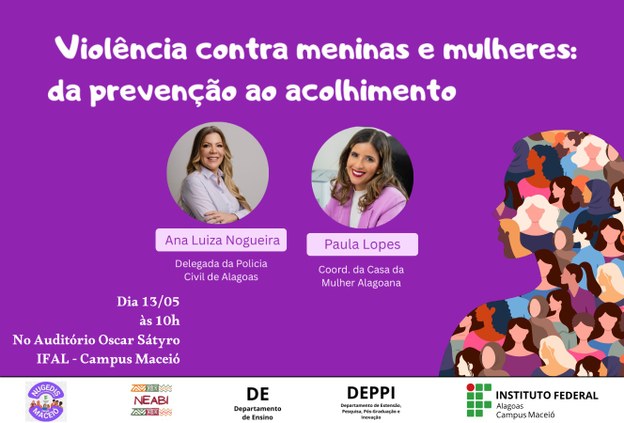Ifal Maceió debate nesta terça-feira violência contra meninas e mulheres