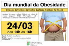 Ação é da Comissão de Saúde e Qualidade de Vida do Ifal Maceió