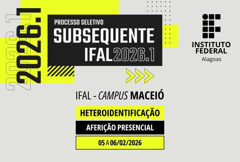 Aferição presencial acontece nos dias 05 e 06 de janeiro
