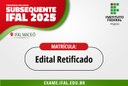 Matrículas on-line para convocados em cursos subsequentes acontecem de 02 a 06/06