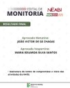 Neabi publica resultado final da monitoria do Neabi
