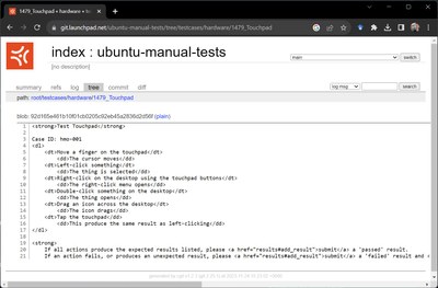 Exemplo de roteiro manual de testes do Sistema Operacional Ubuntu, analisado pela ferramenta