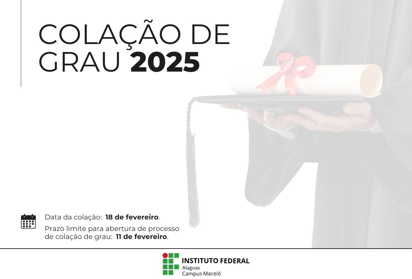 Concluintes dos cursos superiores devem abrir processo até 11/02