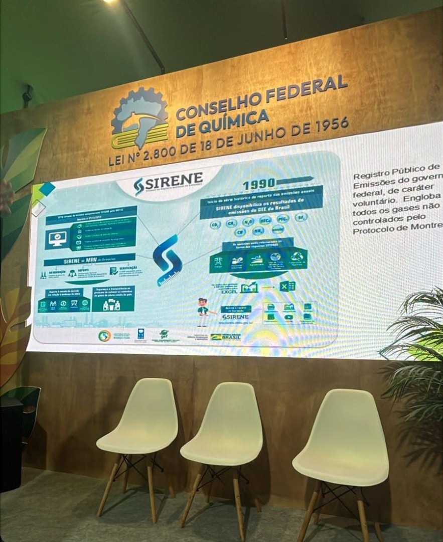 Estande do Conselho Federal de Química na Green Zone