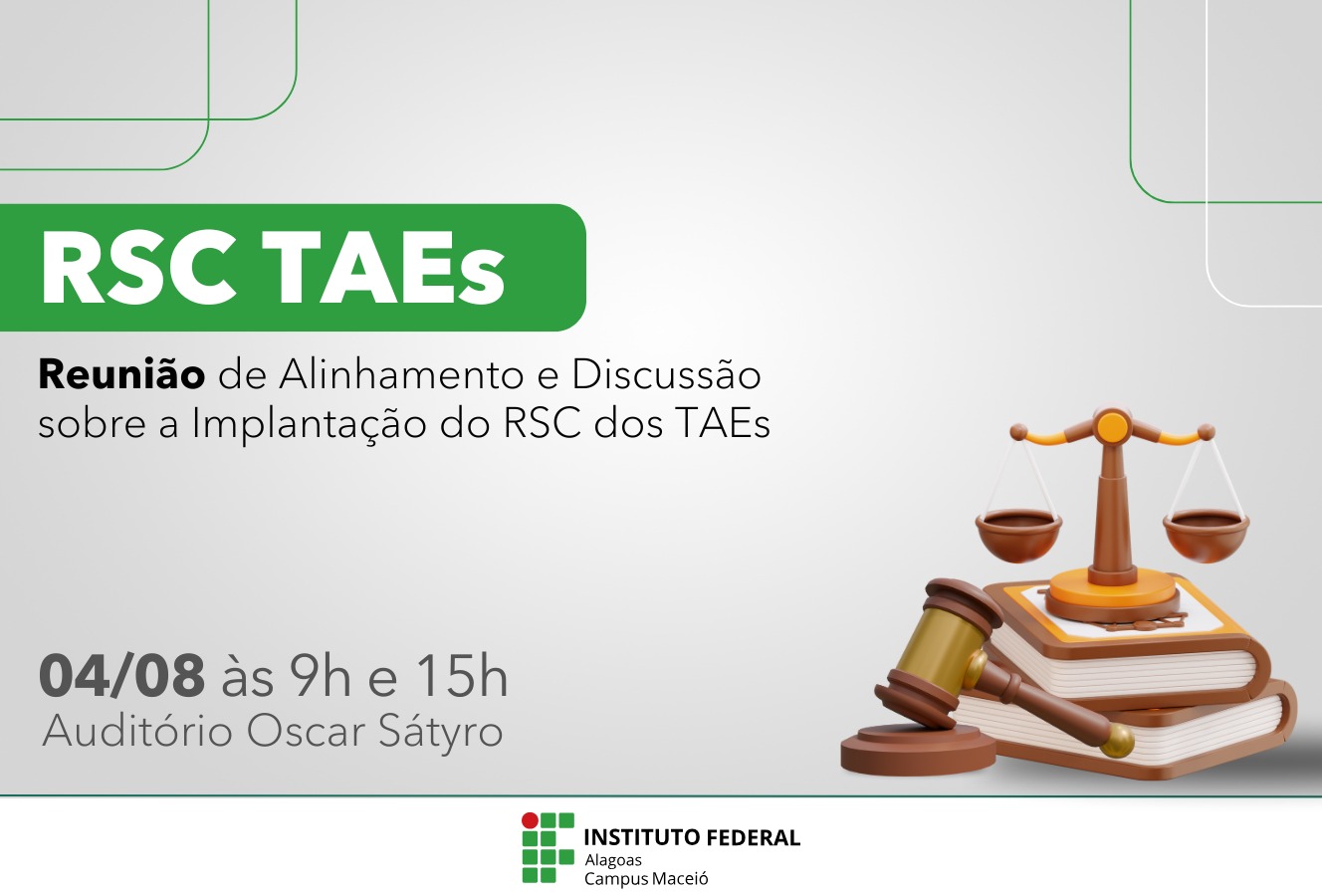  Reunião promovida pela Coordenação de Gestão de Pessoas vai esclarecer dúvidas e apresentar as próximas etapas do processo de implantação do Reconhecimento de Saberes e Competências para técnicos-administrativos em educação.