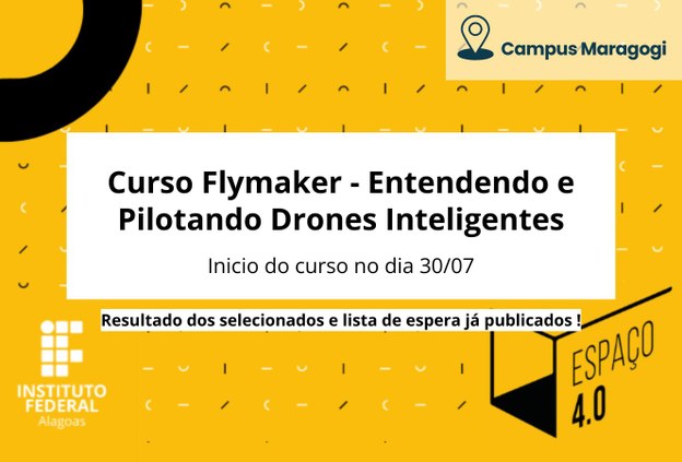 Curso gratuito de drones começa nesta quinta-feira (30)