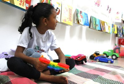 Ifalzinho atende até 15 crianças filhas da EJA. Fotos: Acássia Deliê